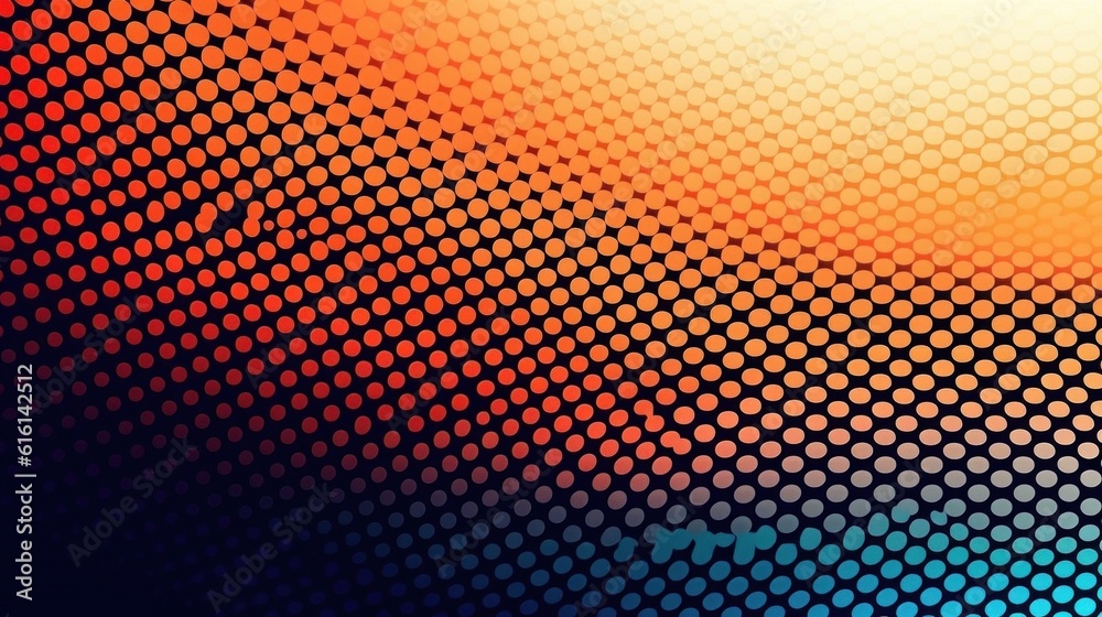 Abstract halftone geometric technology background. Illustration AI Generative.