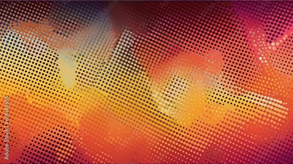 Abstract halftone geometric technology background. Illustration AI Generative.