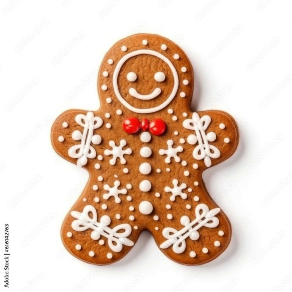 Christmas gingerbread isolated. Illustration Generative AI