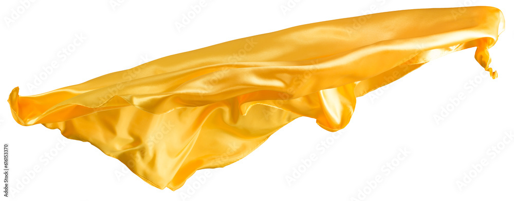 Yellow cloth flutters