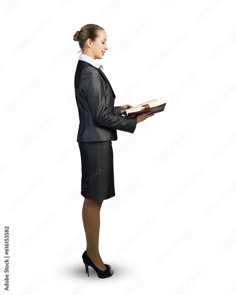 Businesswoman with notebook