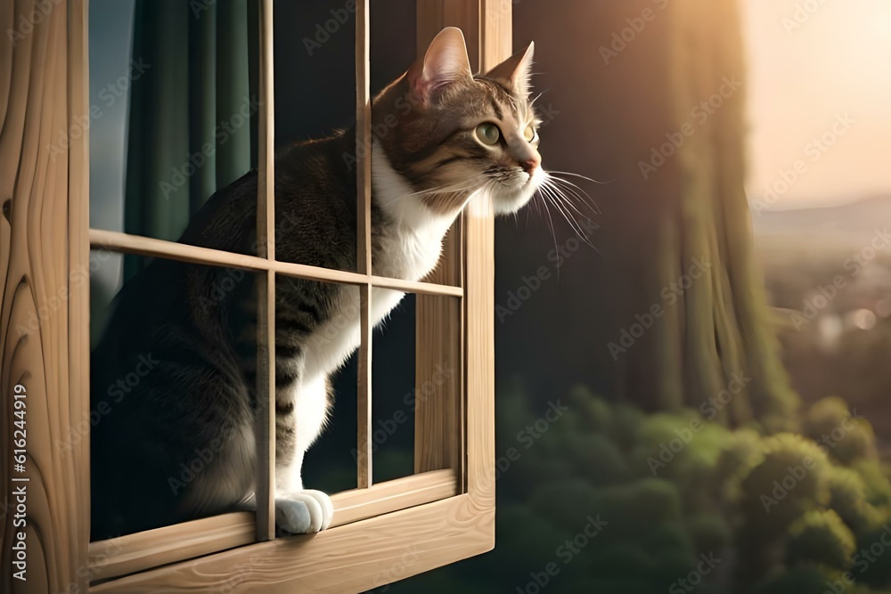 cat in window