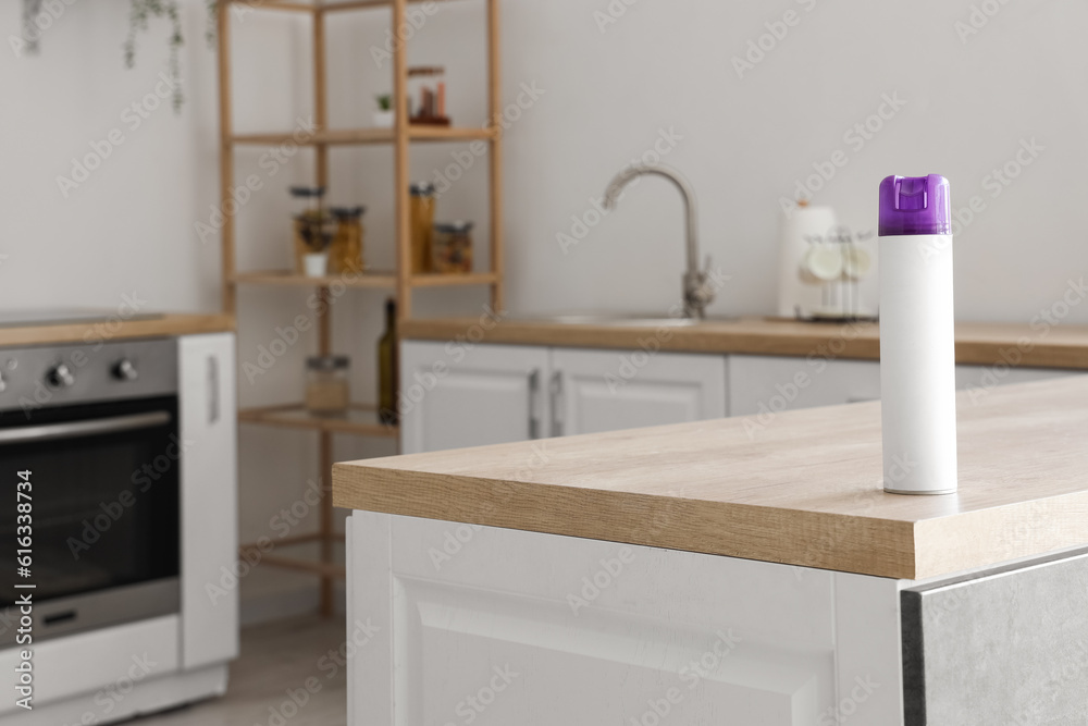 Air freshener on counter in kitchen