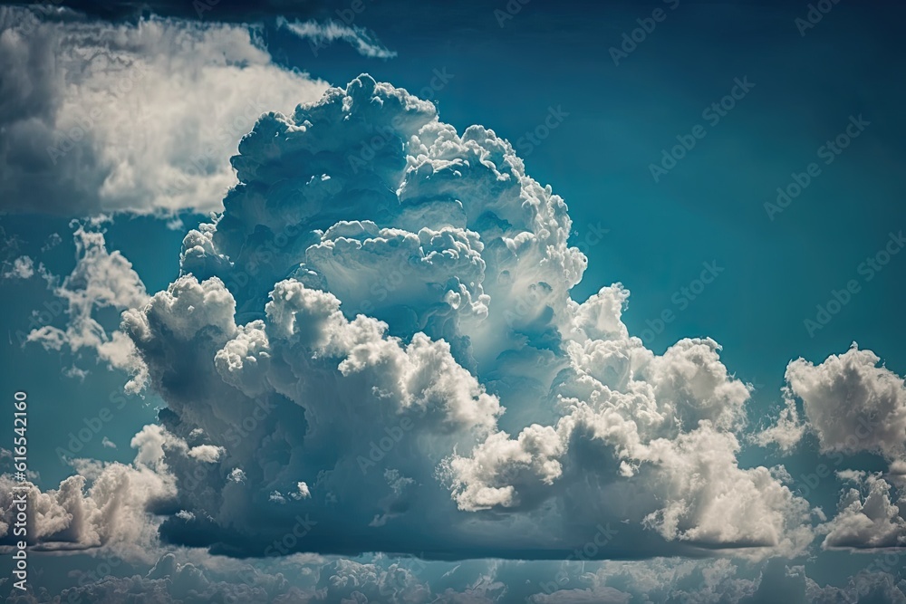 majestic cloud formation over the vast ocean. Generative AI