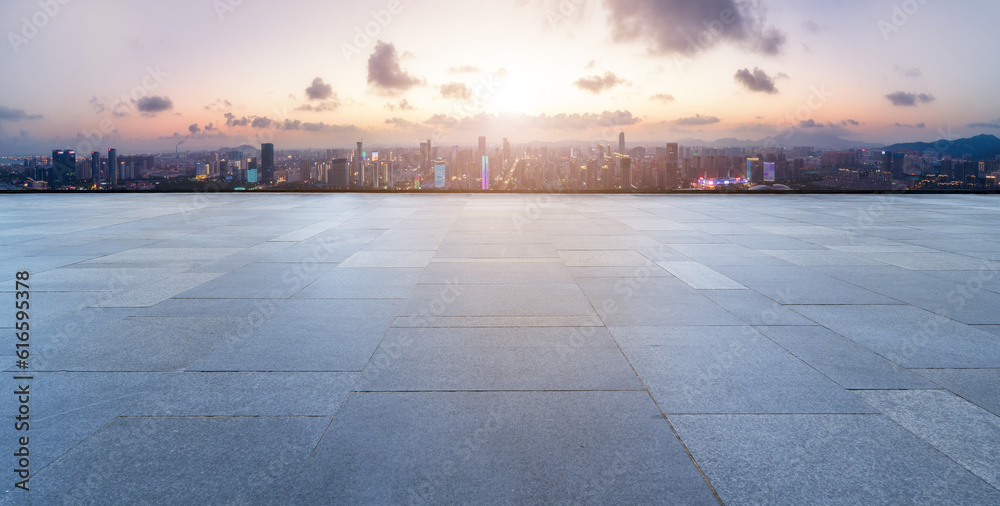 Chinas modern urban architectural landscape skyline..