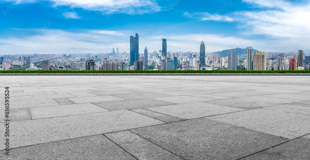 Chinas modern urban architectural landscape skyline..