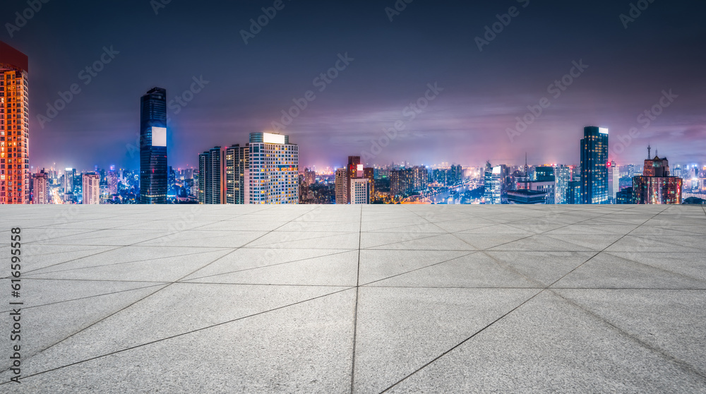 Chinas modern urban architectural landscape skyline..