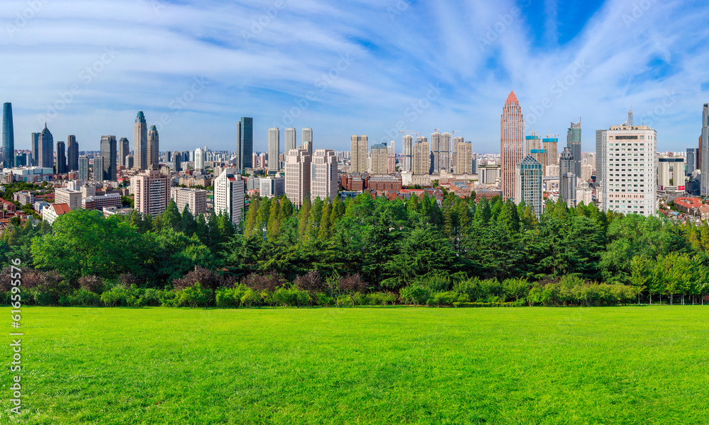 Chinas modern urban architectural landscape skyline..