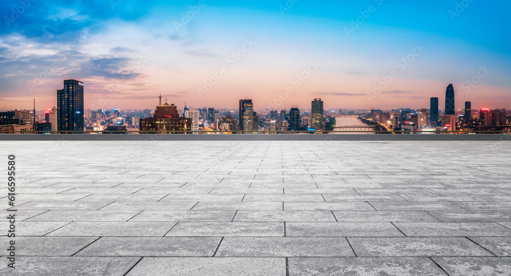 Chinas modern urban architectural landscape skyline..