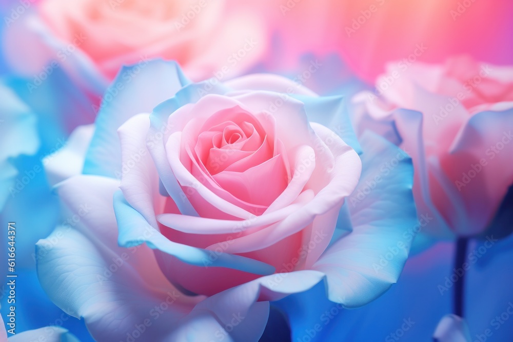 Rose natural background. Illustration Generative AI.