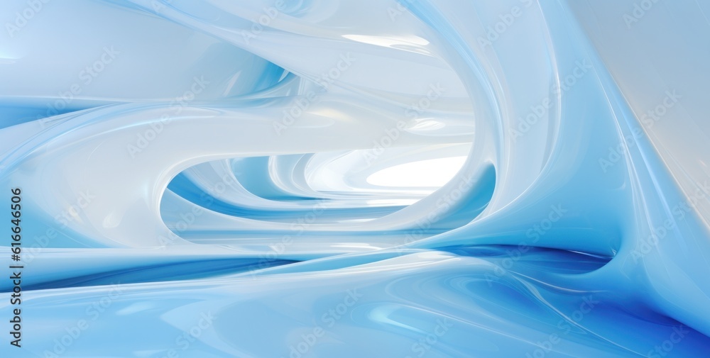 Blue and white futuristic structure background. Illustration AI Generative.