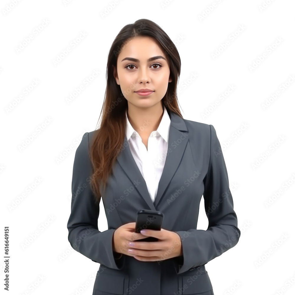 Attractive business woman isolated, Illustration AI Generative.