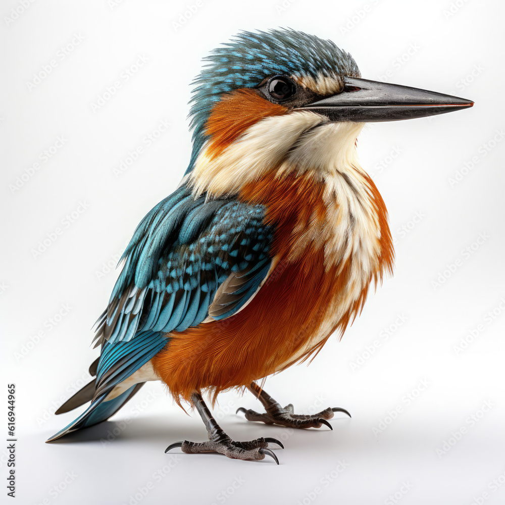 A fledgling Kingfisher (Alcedinidae) waiting for a meal.