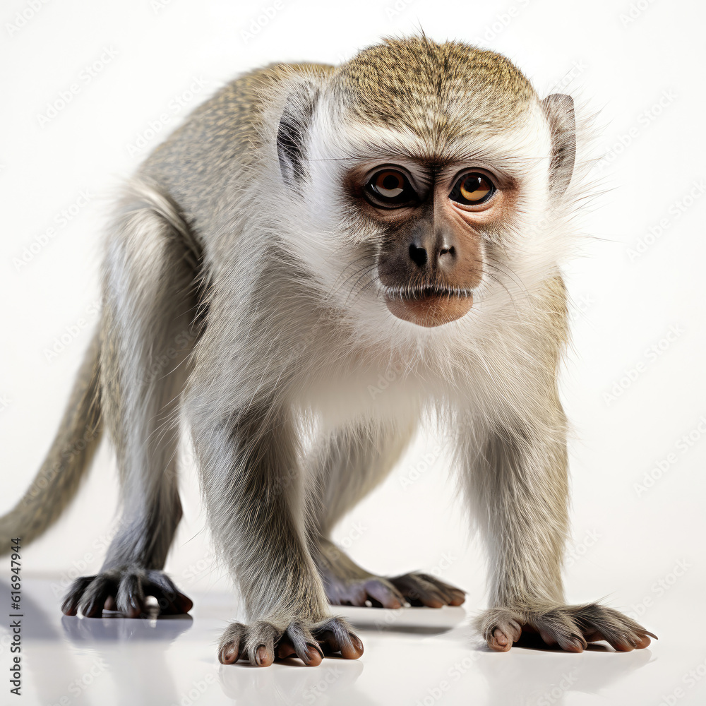 A Vervet Monkey (Chlorocebus pygerythrus) in a playful mood.