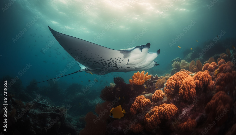 Exploring the Majestic Underwater Landscape of the Red Sea generated by AI