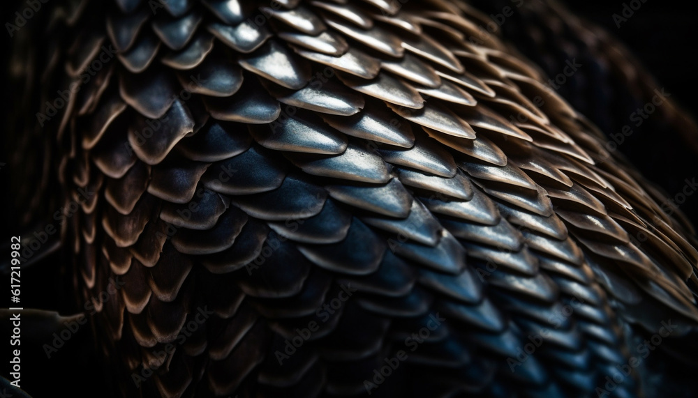 Animal skin pattern in extreme close up, focus on foreground generated by AI