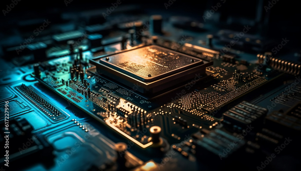 Complexity of computer parts Transistors, capacitors, resistors, and semiconductors generated by AI