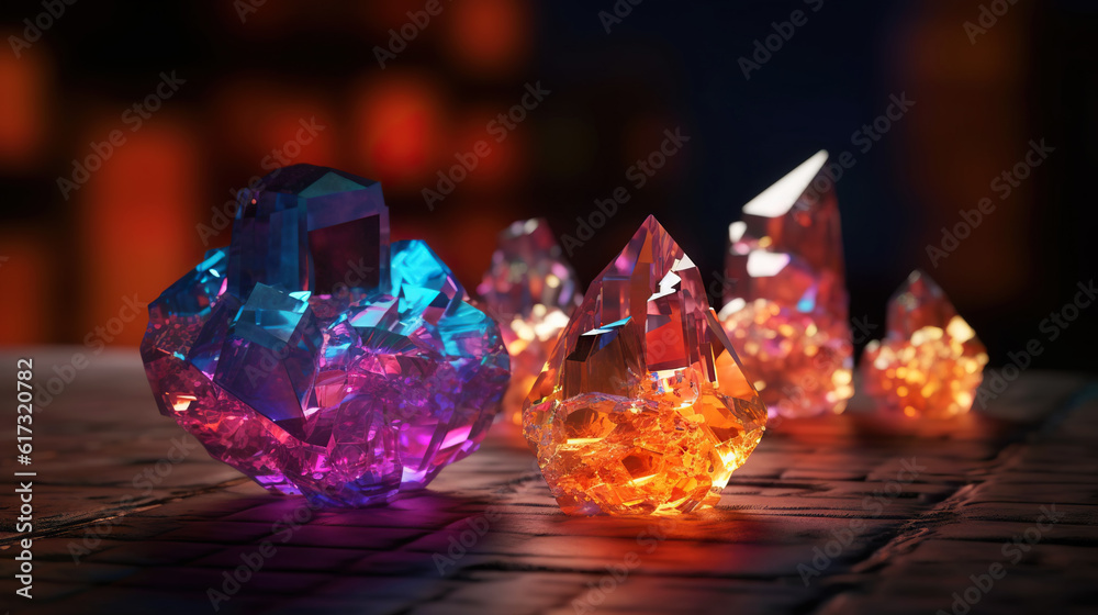 Amazing bright and shiny Luz Opal crystal cluster background. Jewel mineral detailed macro. Generati