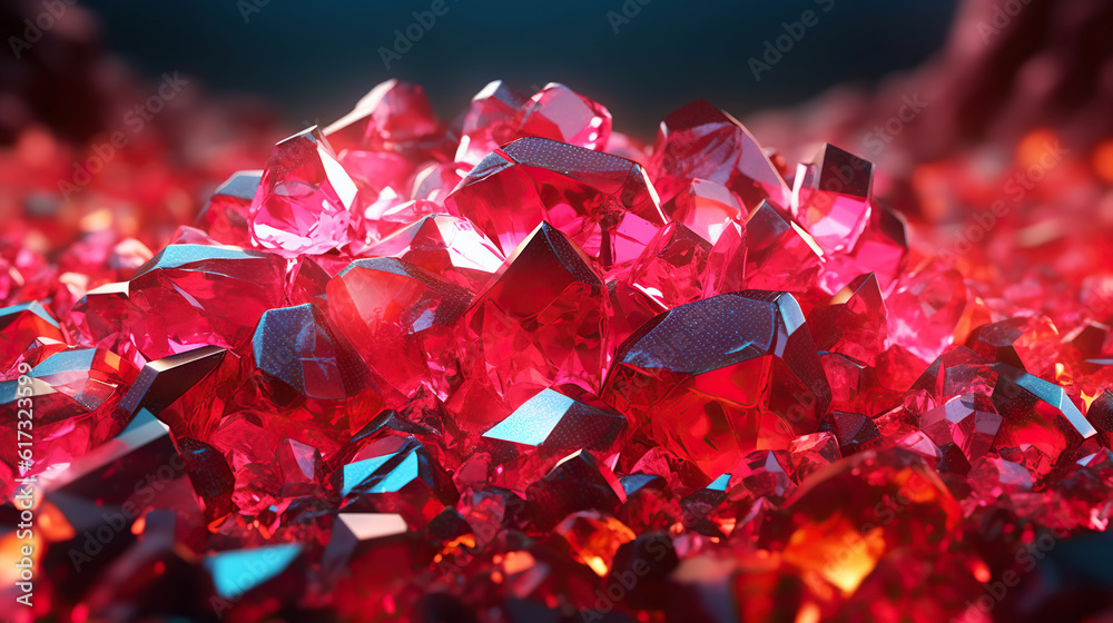 Amazing bright and shiny Rhodochrosit crystal cluster background. Jewel mineral detailed macro. Gene