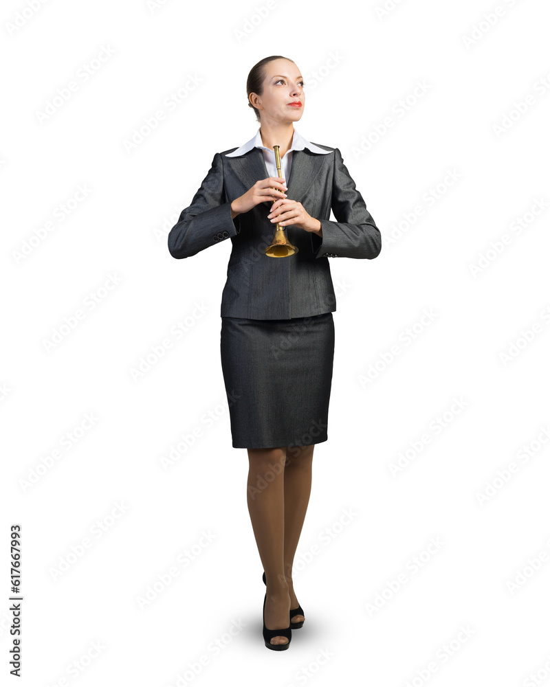 Business woman with flute