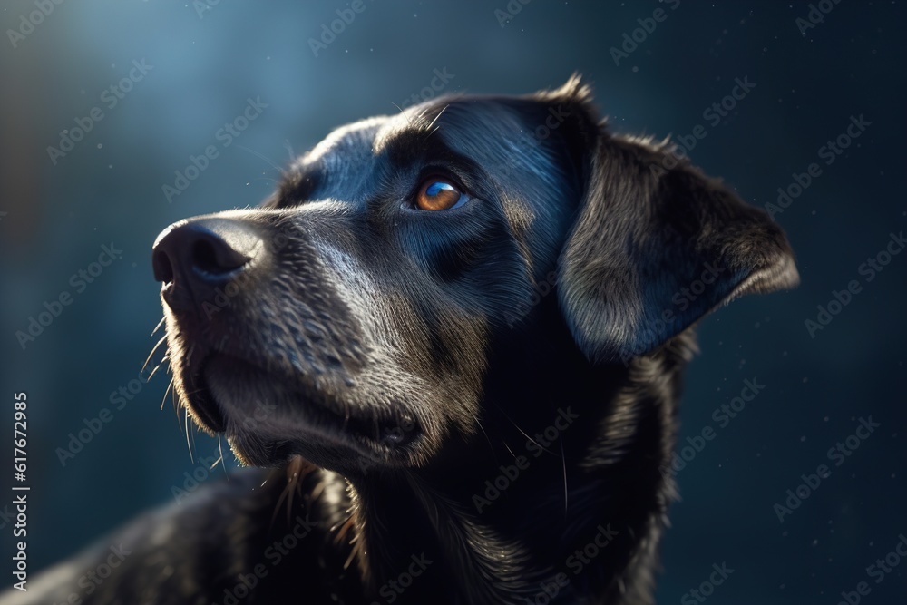 dog breed Labrador retriever close-up. Generated by AI.