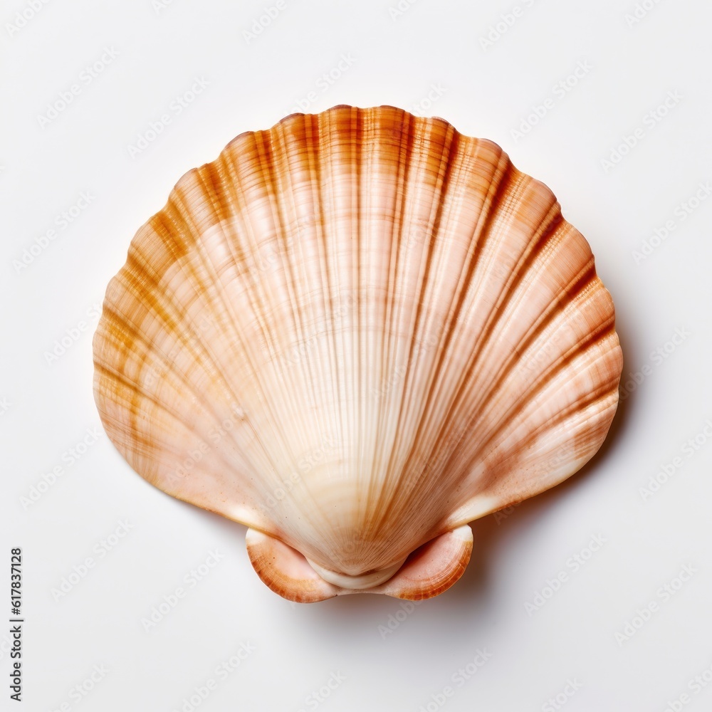 Small sea shell isolated. Illustration AI Generative.