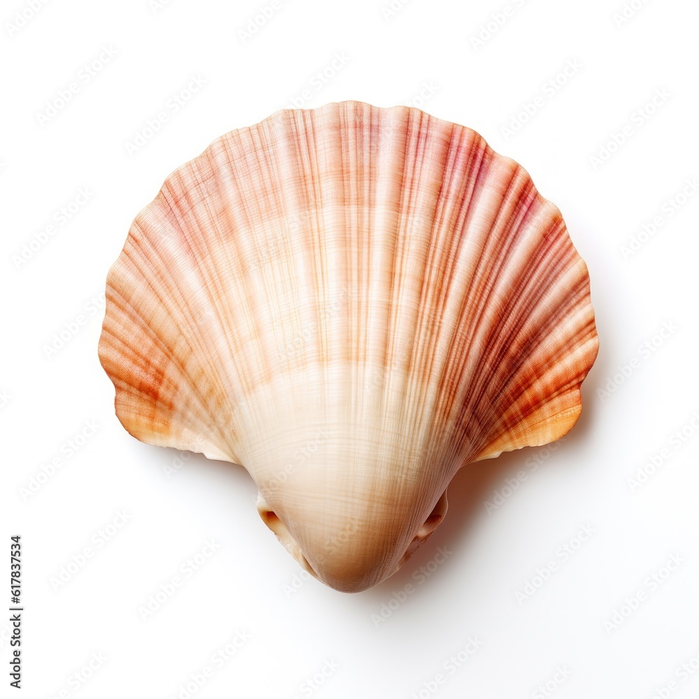 Small sea shell isolated. Illustration AI Generative.