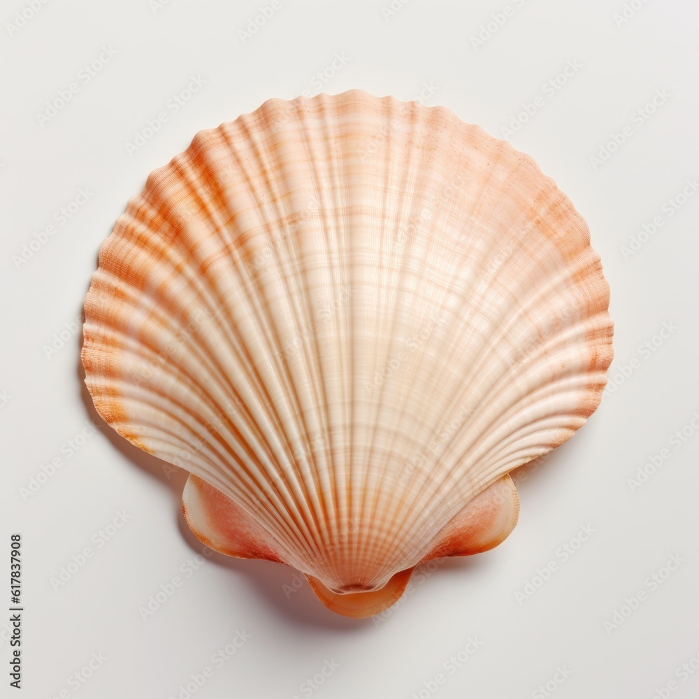 Small sea shell isolated. Illustration AI Generative.