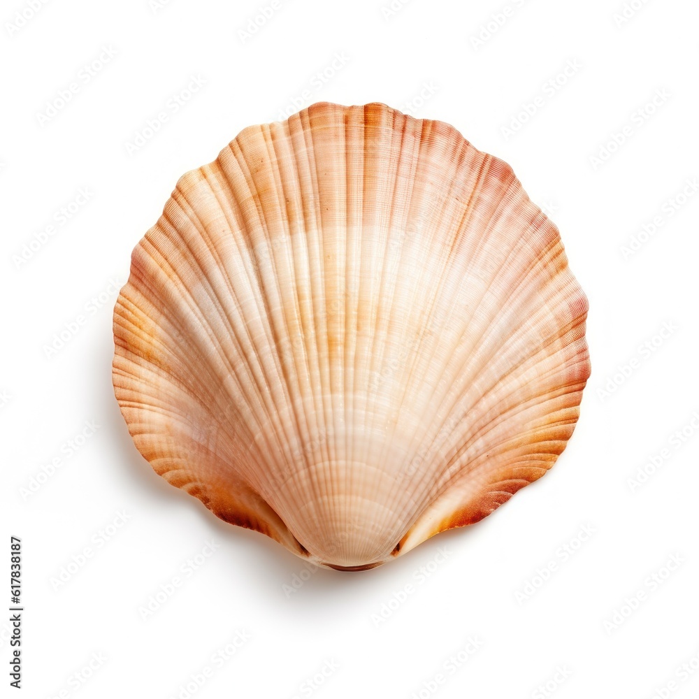 Small sea shell isolated. Illustration AI Generative.