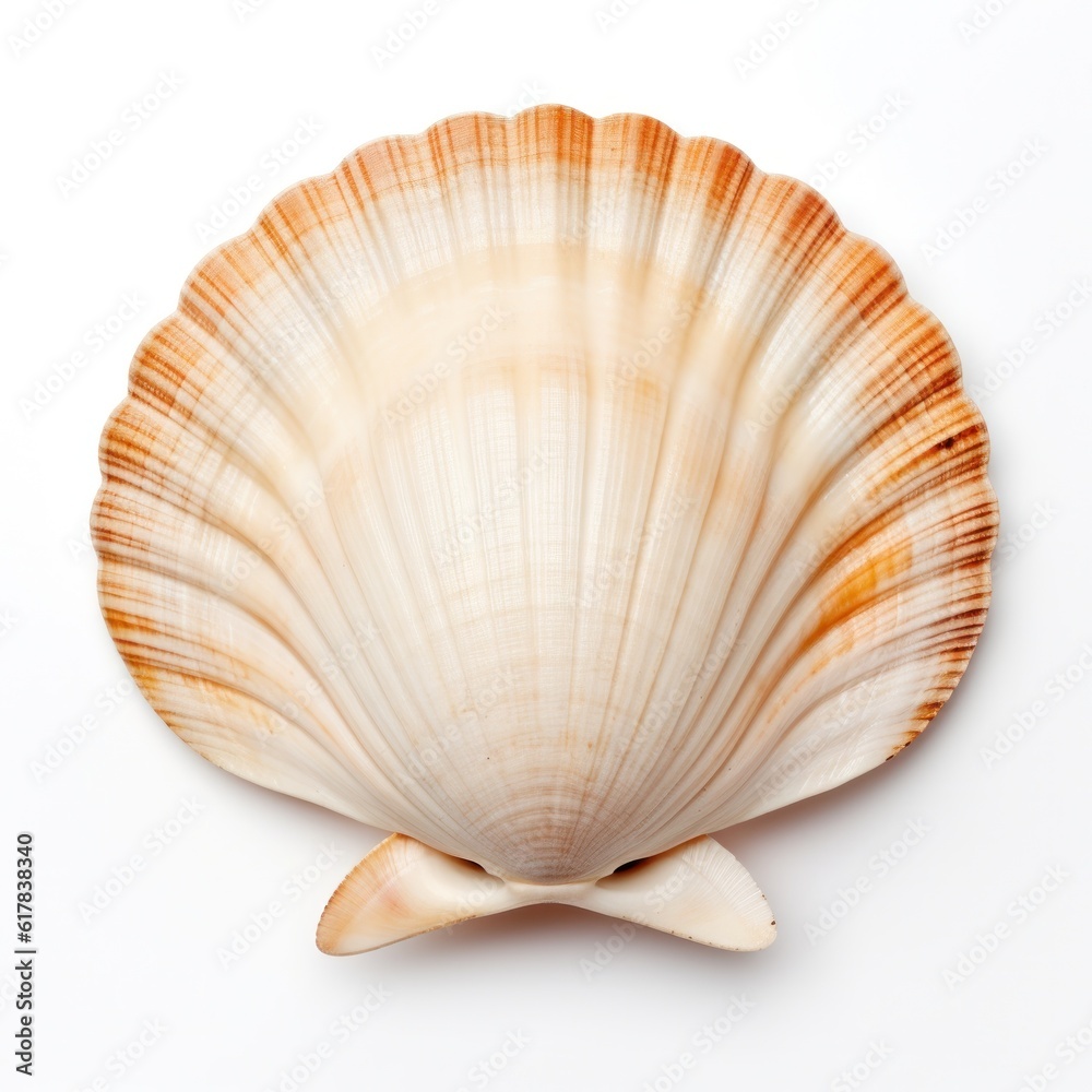 Small sea shell isolated. Illustration AI Generative.