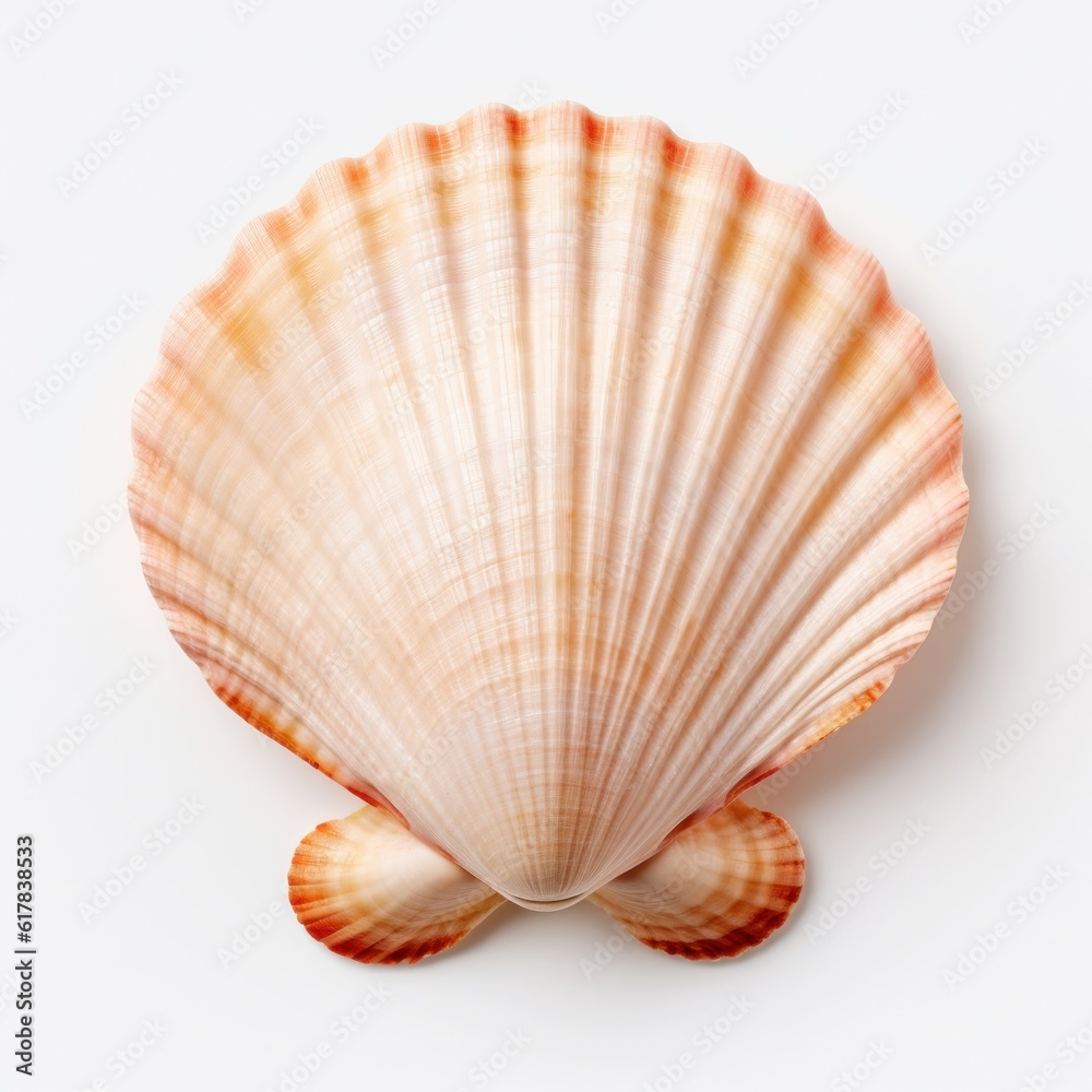 Small sea shell isolated. Illustration AI Generative.