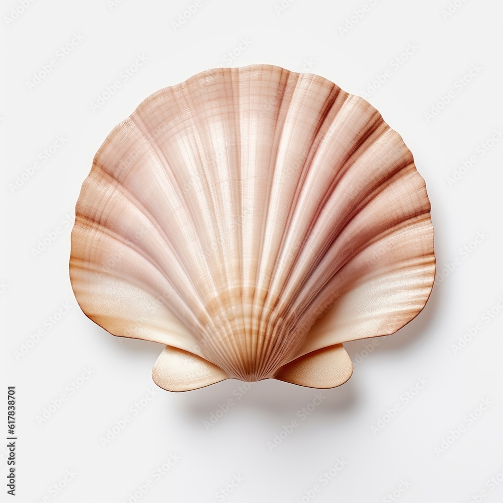 Small sea shell isolated. Illustration AI Generative.