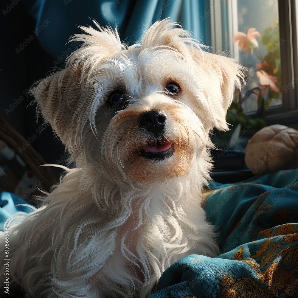 maltese dog, Portrait of beautiful dog breeds.