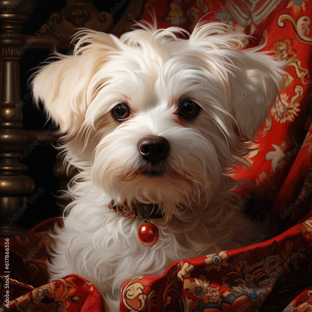 maltese dog, Portrait of beautiful dog breeds.