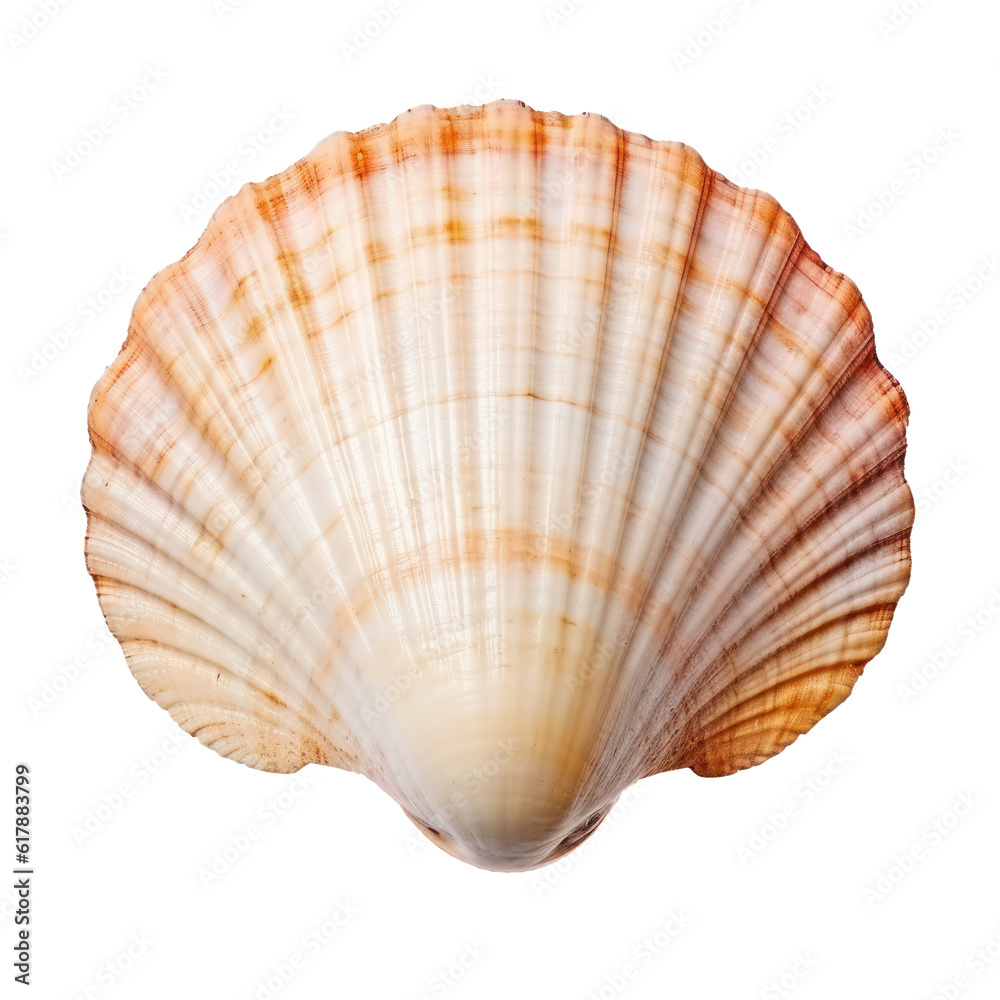 Small sea shell isolated. Illustration AI Generative.