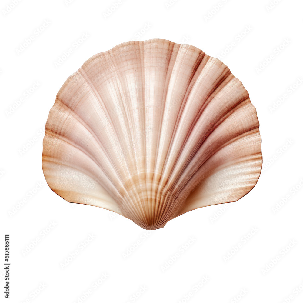 Small sea shell isolated. Illustration AI Generative.