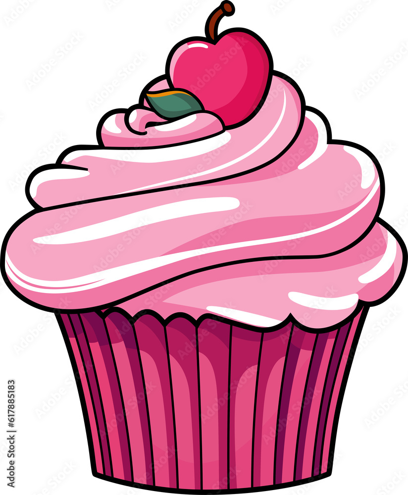 Sweet Cupcake Vector Illustration EPS10.