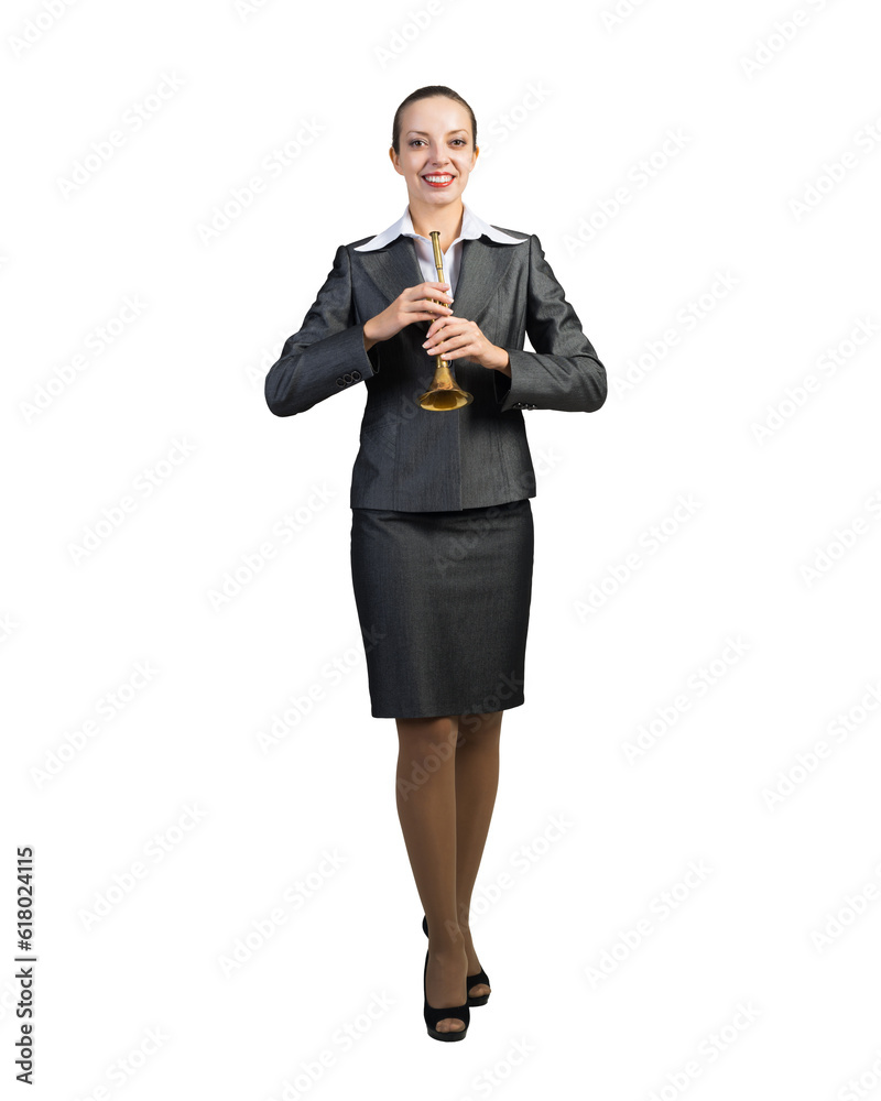 Business woman with flute