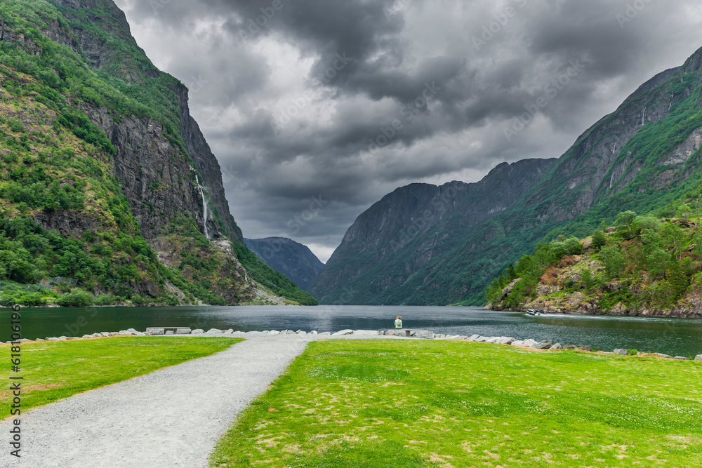 Naerøyfjord am Sognefjord in Norwegen