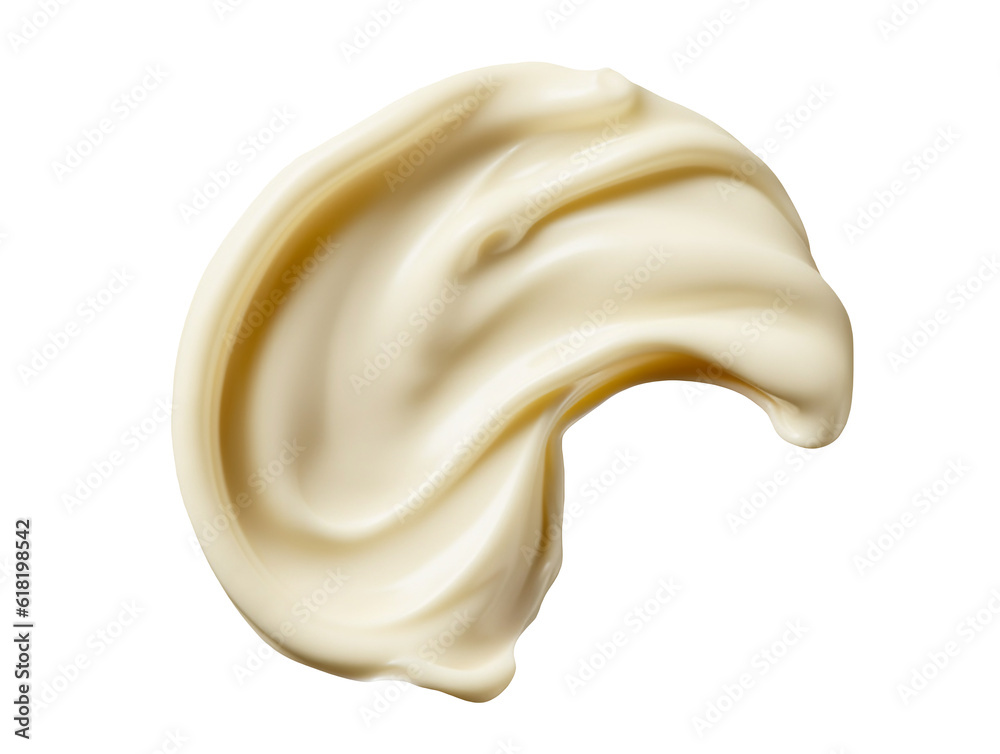 Mayonnaise drop isolated on transparent or white background, png