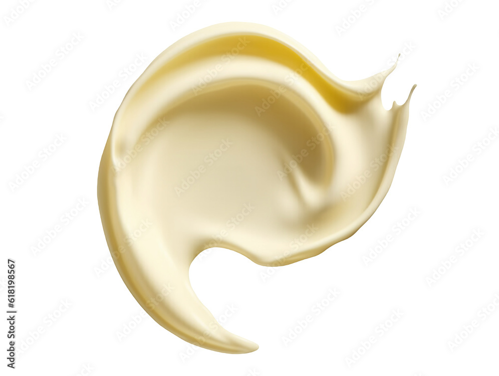 Mayonnaise drop isolated on transparent or white background, png