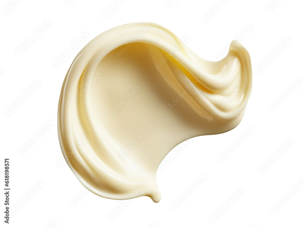 Mayonnaise drop isolated on transparent or white background, png