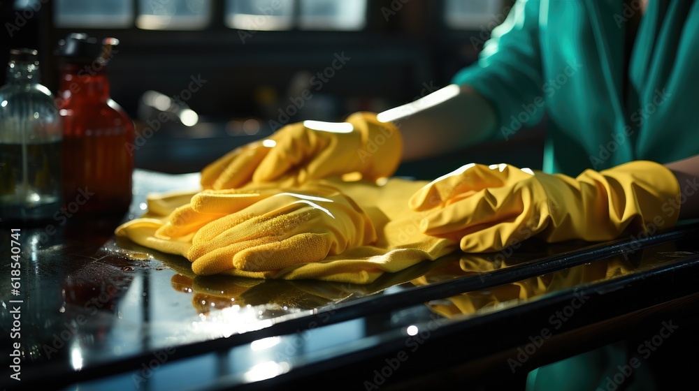 Household duties, Cleaning the kitchen sink, Cleaner using detergent and accessories for cleaning ki