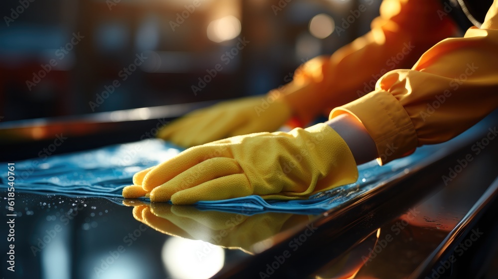 Household duties, Cleaning the kitchen sink, Cleaner using detergent and accessories for cleaning ki