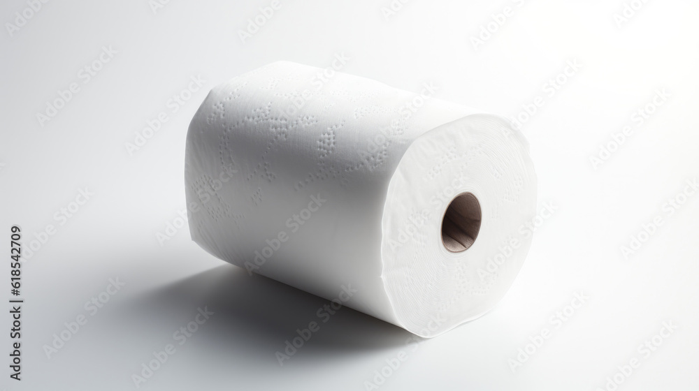 Soft Toilet Paper Isolated on white background.