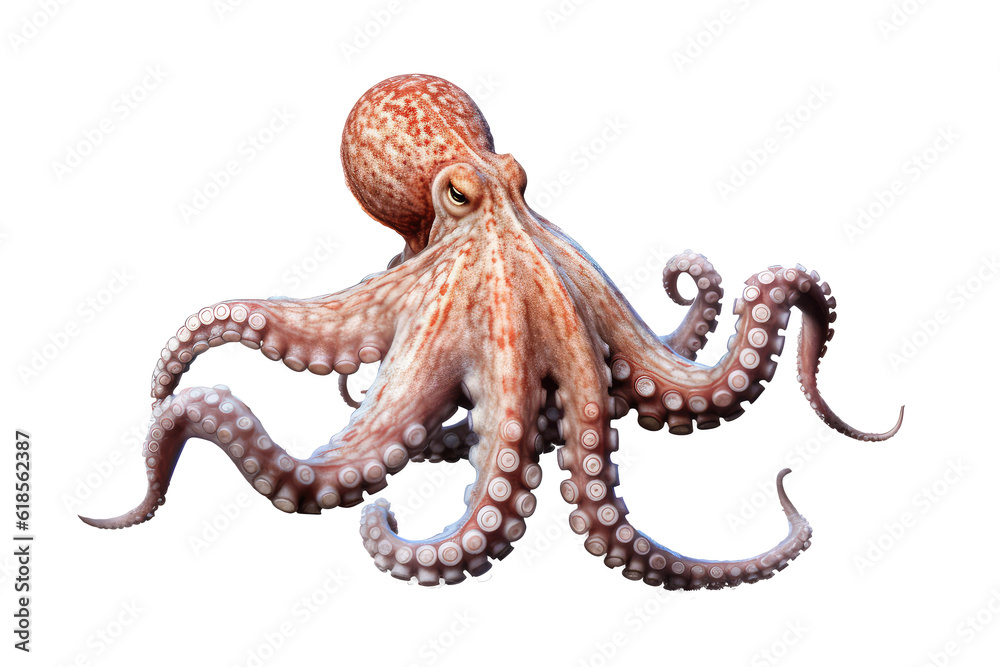 octopus isolated on white background