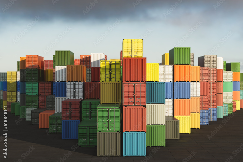 Industrial container yard for logistics import-export business