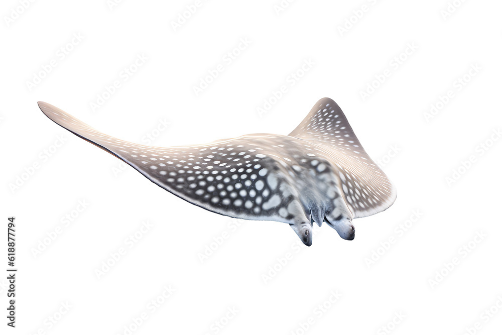 Stingray on a transparant background, PNG, Generative Ai.