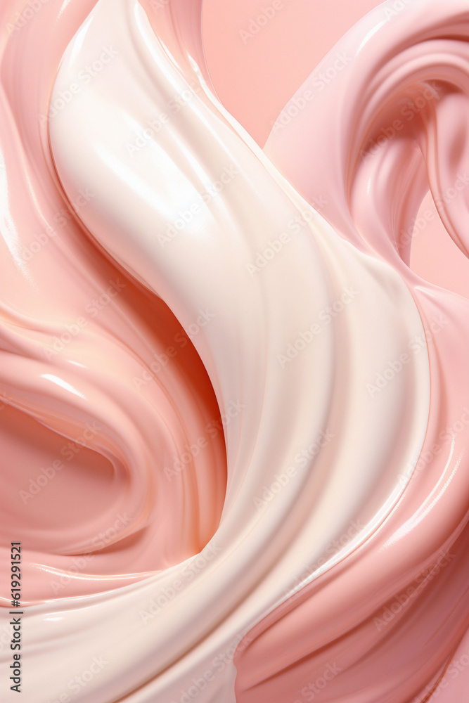 Several different kinds of cream on a background