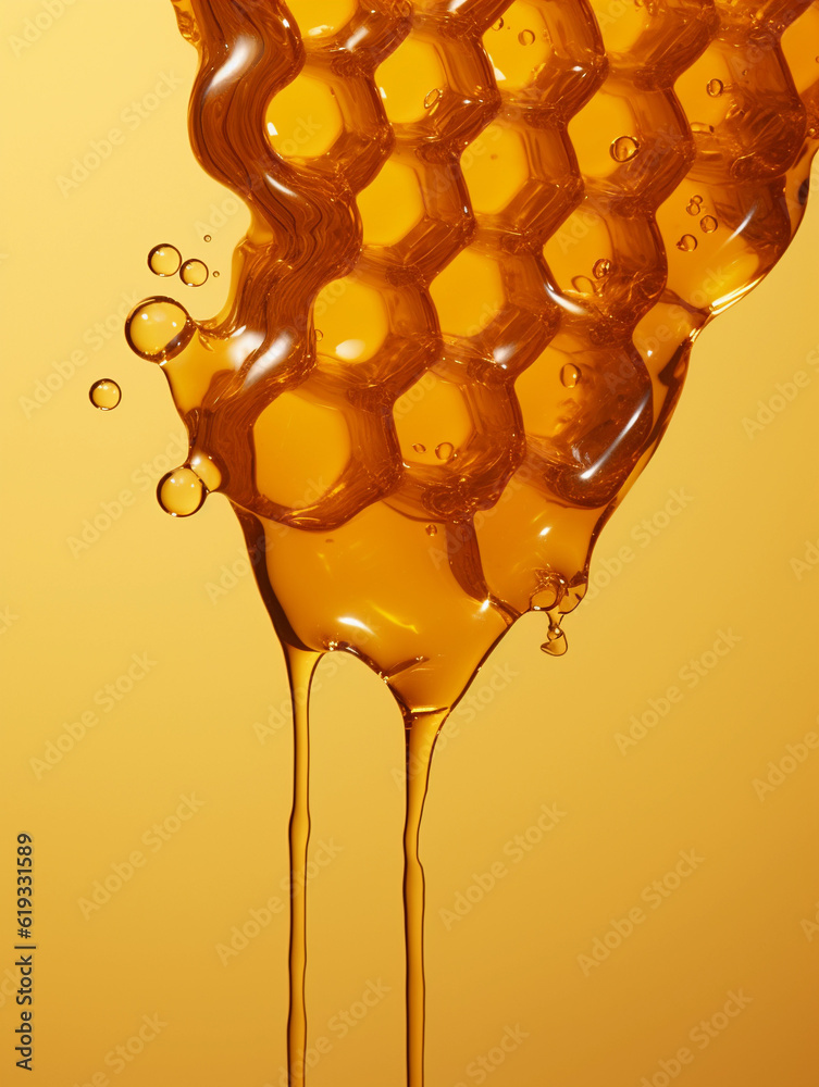 honeycomb on a yellow background